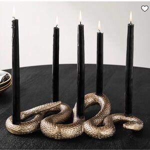 West Elm Snake Candelabra - Antique Brass